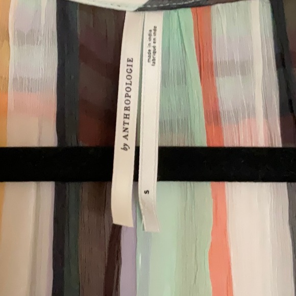 nwt ANTHROPOLOGIE The Marais Chiffon Maxi Dress -Stripe -Small - NWT - Picture 3 of 5